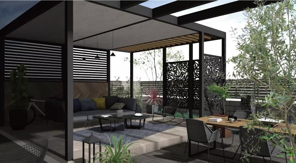motorized pergola aluminium