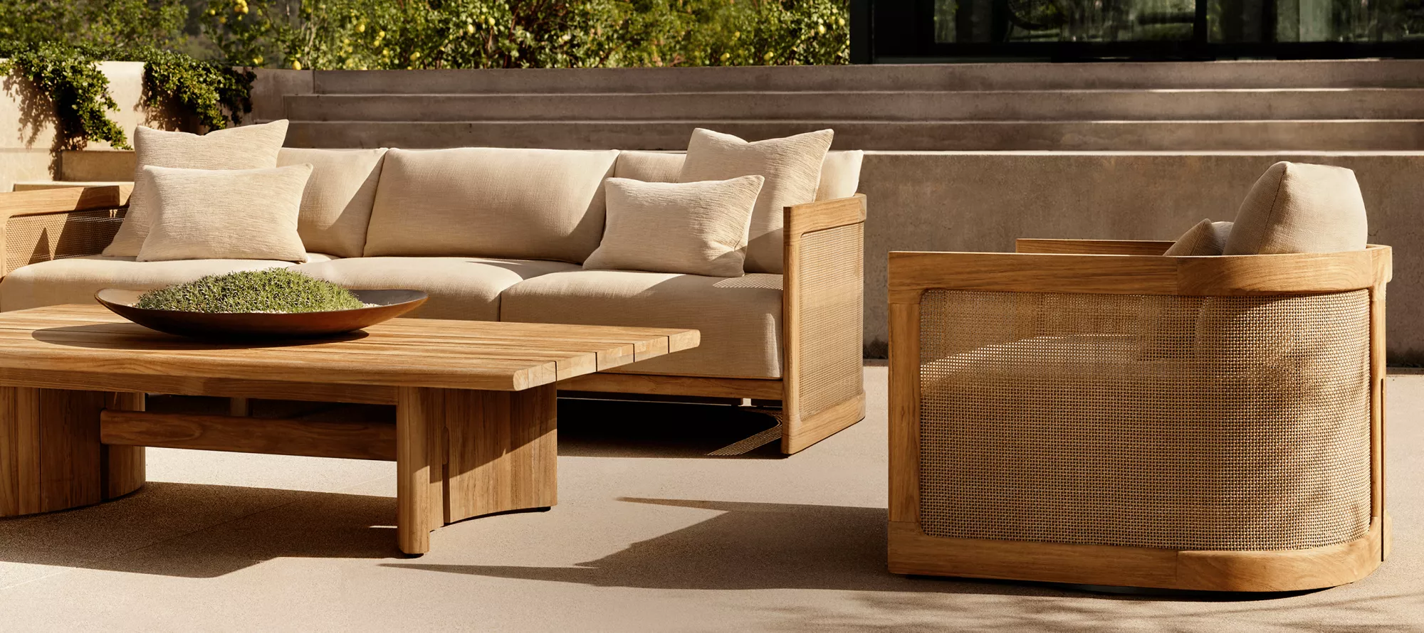 سرویس مبل فضای باز هتل Trieste Teak|مبلمان هاوین